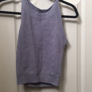 Knit purple tank top